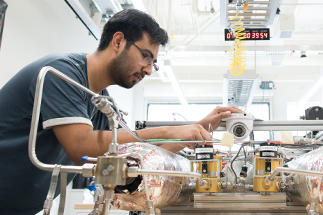 Student in a lab.